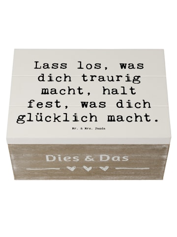 Mr. & Mrs. Panda truhe holz Spruch Verluste betrauern und loslas... in Weiß