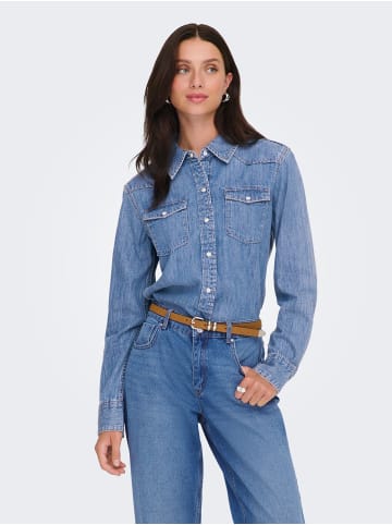 ONLY Jeanshemd in Medium Blue Denim