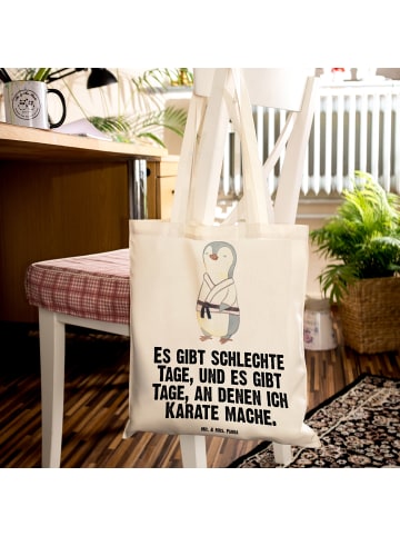 Mr. & Mrs. Panda Schultasche Pinguin Karate mit Spruch in Creme