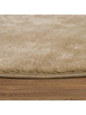 KADIMA DESIGN Teppich Kurzflor waschbar Unifarben Wohnzimmer in Natur
