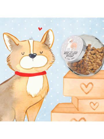 Mr. & Mrs. Panda Bonbonglas Englische Bulldogge Moment mit Spruch in Grau Pastell