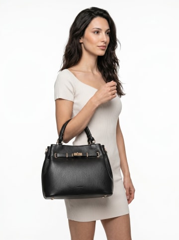 Samantha Look Handtasche echt Leder in schwarz