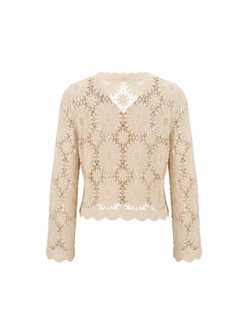 esha Women Cardigan in Beige