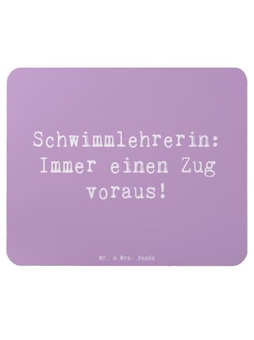 Mr. & Mrs. Panda Mousepad Spruch Schwimmlehrerin Zug voraus mit ... in Lavendeltraum