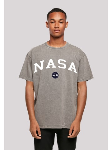 F4NT4STIC Herren Oversize T-Shirt NASA Collegiate Logo in Asphalt