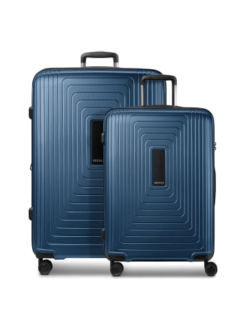 Essentials 14 4-Rollen Kofferset M+L mit Dehnfalte dark blue metallic