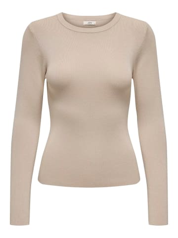 JACQUELINE de YONG Strickpullover Rundhals Langarm weicher Strick in Hellgrau