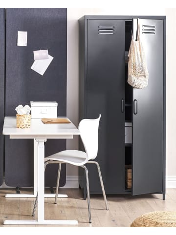 Beliani Kleiderschrank VARNA in Schwarz - (W) 76 x (H) 171 x (L) 50 cm