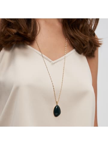 s.Oliver Kette mit einem Amazonit Stein in gold