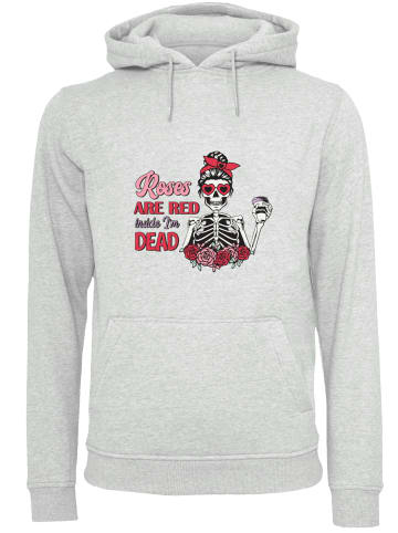 F4NT4STIC Hoodie Anti Valentinstag Roses are red in grau meliert