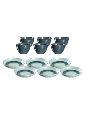 LEONARDO 12er Set Tellerset Matera in in blau