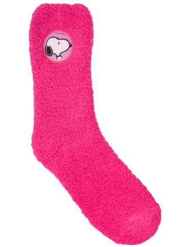 United Labels 2er Pack The Peanuts Snoopy Kuschelsocken warme Socken in rosa