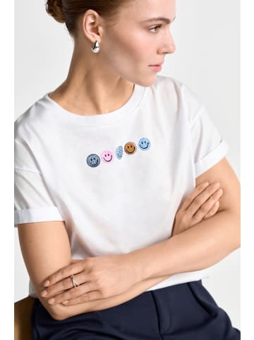 Rich & Royal T-Shirt Boyfriend Sparkle in weiß