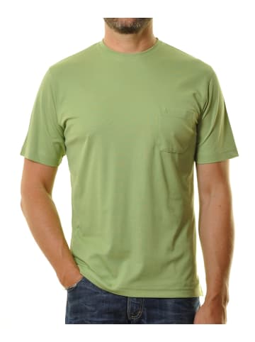 Ragman Softknit T-Shirt Rundhals in Grün