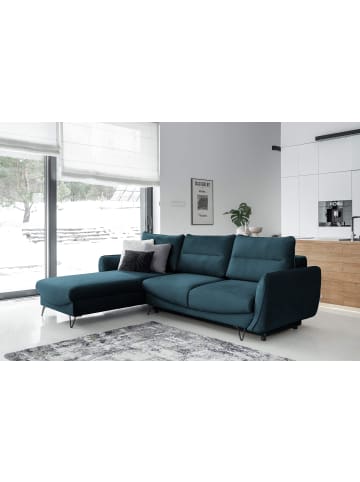 MF Design Sonic Recamiere Links in Blautanne -  (L) 276 x (B) 276 x (H) 100 cm