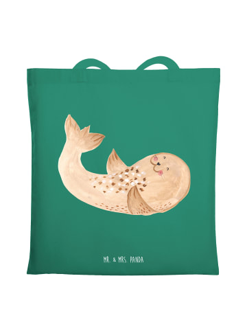 Mr. & Mrs. Panda Tote Bag Robbe Liegen ohne Spruch in Mint