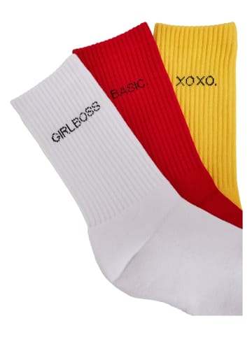 Urban Classics Socken in yellow/red/white