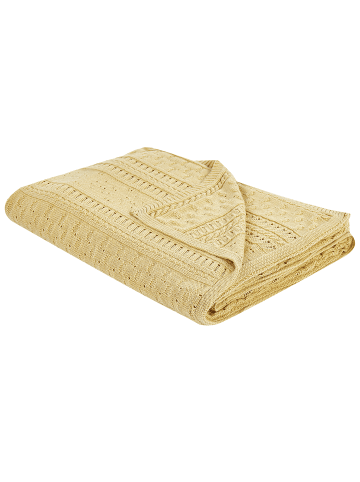 Beliani Tagesdecke DAULET in Gelb - (W) 150 x (H) 1 x (L) 200 cm