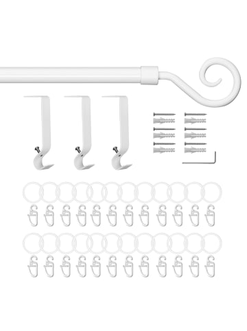 Lichtblick Ausziehbare Gardinenstange in Weiß