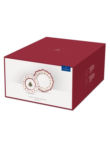 Villeroy & Boch Teller-Set Toy's Delight in Weiß-Rot in weiß-rot