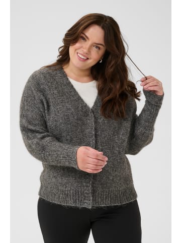 KAFFE curve Strickjacke KCluma Regular fit in Dark Grey Melange