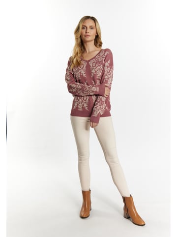 Usha Damen Strickpullover in Altrosa Creme