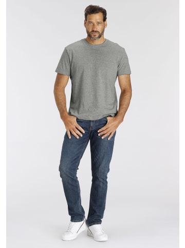 Man's World T-Shirt in weiss-grau-mel.-schwarz