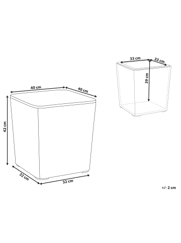 Beliani Truhe SARANDI in Beige - (W) 40 x (H) 42 x (L) 40 cm