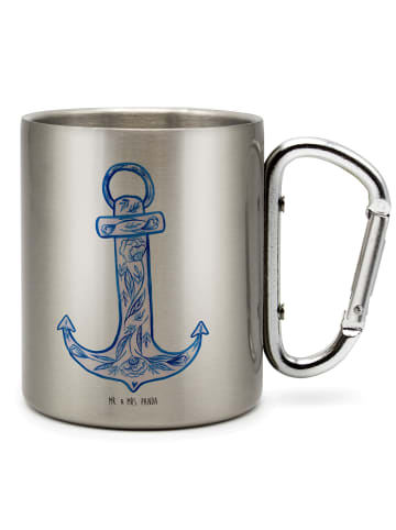 Mr. & Mrs. Panda Thermobecher Anker Blau ohne Spruch in Silber