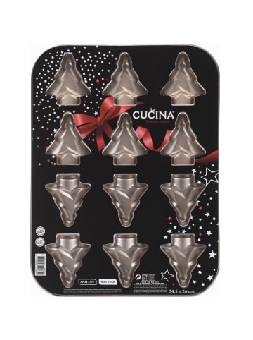 La Cucina Weihnachtskuchenform in silbern