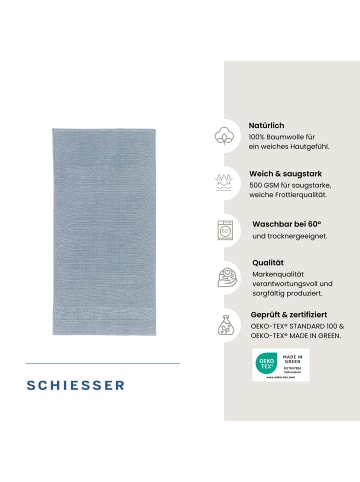 Schiesser Frottier-Saunatuch Turin in Hellblau