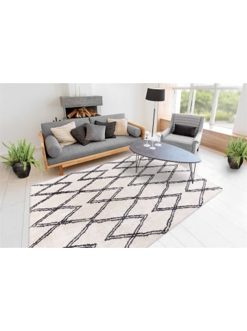 Kayoom Wohnzimmer Teppich – Hochflorteppich Orlando 325 in creme - rechteckig