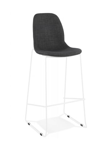 KADIMA DESIGN Barhocker Stapelbar Metall Sitzfläche Gepolstert, Industrial in Anthrazit-Weiß