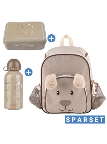 Sterntaler 3er Set Rucksack, Brotdose & Trinkflasch in braun,motiv