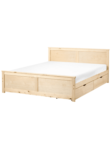 Beliani Doppelbett DAUPHIN in Braun - (W) 169 x (H) 82 x (L) 206 cm