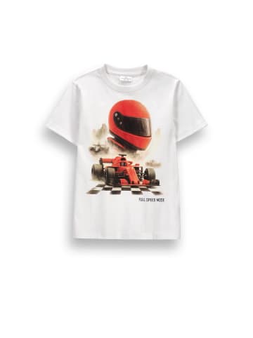 Coccodrillo Baumwoll-T-Shirt mit kurzen Ärmeln in weiß