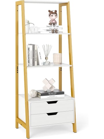 COSTWAY Leiterregal freistehend in Gold