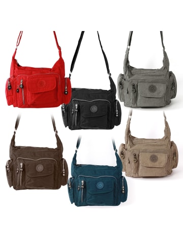 Bag Street Schultertasche Nylon braun ca. 30cm