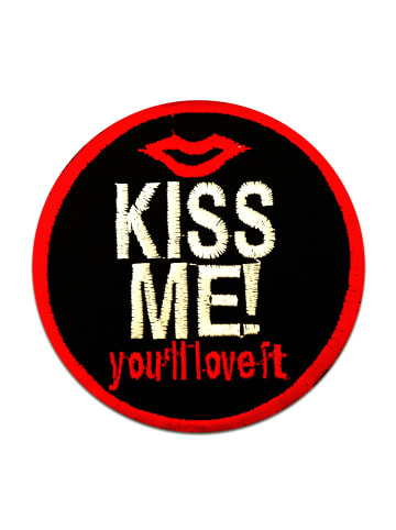 Catch the Patch Kiss Me You`Ll Love It Küss Mich KussApplikation Bügelbild inSchwarz