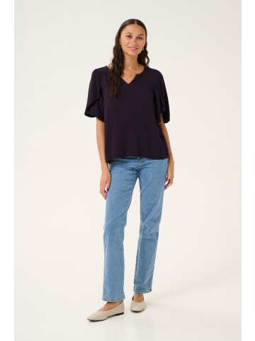 Kaffe Kurzarm-Bluse KAmona Loose fit in Dawn Purple