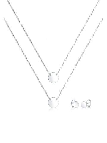 Elli Schmuckset 925 Sterling Silber Geo, Kreis in Silber