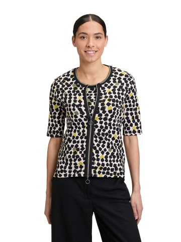 Betty Barclay Shirtjacke mit Rippenstruktur in Beige/Schwarz