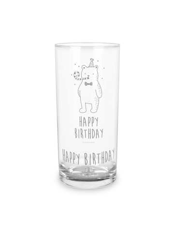 Mr. & Mrs. Panda Wasserglas Bär Geburtstag mit Spruch in Transparent