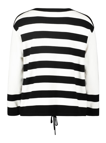 Betty Barclay Strickpullover mit U-Boot-Ausschnitt in Patch Black/Cream