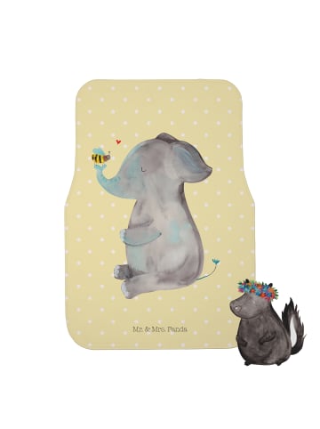 Mr. & Mrs. Panda Kfz Fußmatte Elefant Biene ohne Spruch in Gelb Pastell