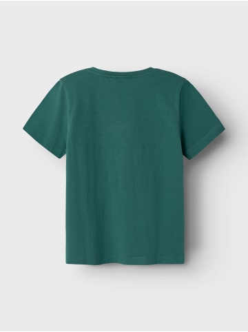 name it T-Shirt 2er-Set Kurzarm Rundhals Regular Fit Print in Gelb-Grün