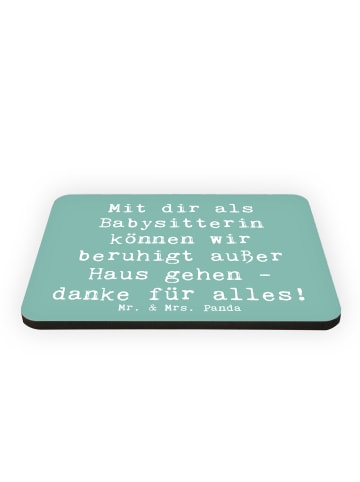 Mr. & Mrs. Panda whiteboardmagnet Spruch Babysitter Dank mit Spruch in Meeresbrise