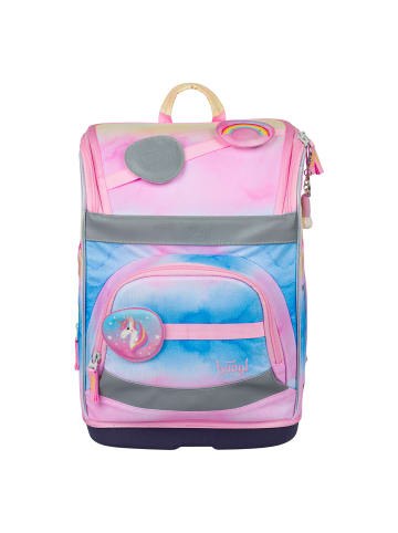 BAAGL Schulranzen Zippy plus in Rosa Regenbogen Einhorn - 28x37x20cm