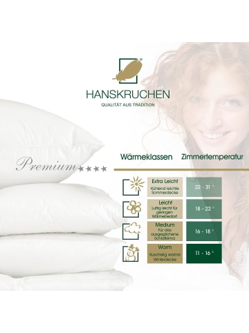 HANSKRUCHEN Daunendecke Premium extra warm in Weiß