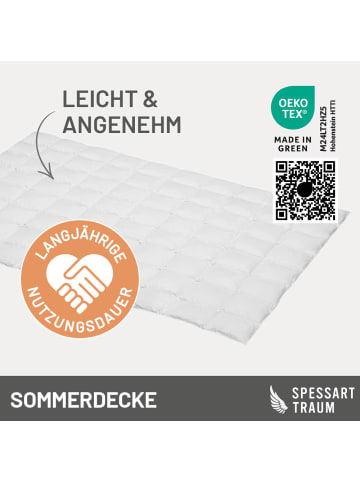 Spessarttraum Extra leichte Sommer-Daunendecke "Rubin" in weiß